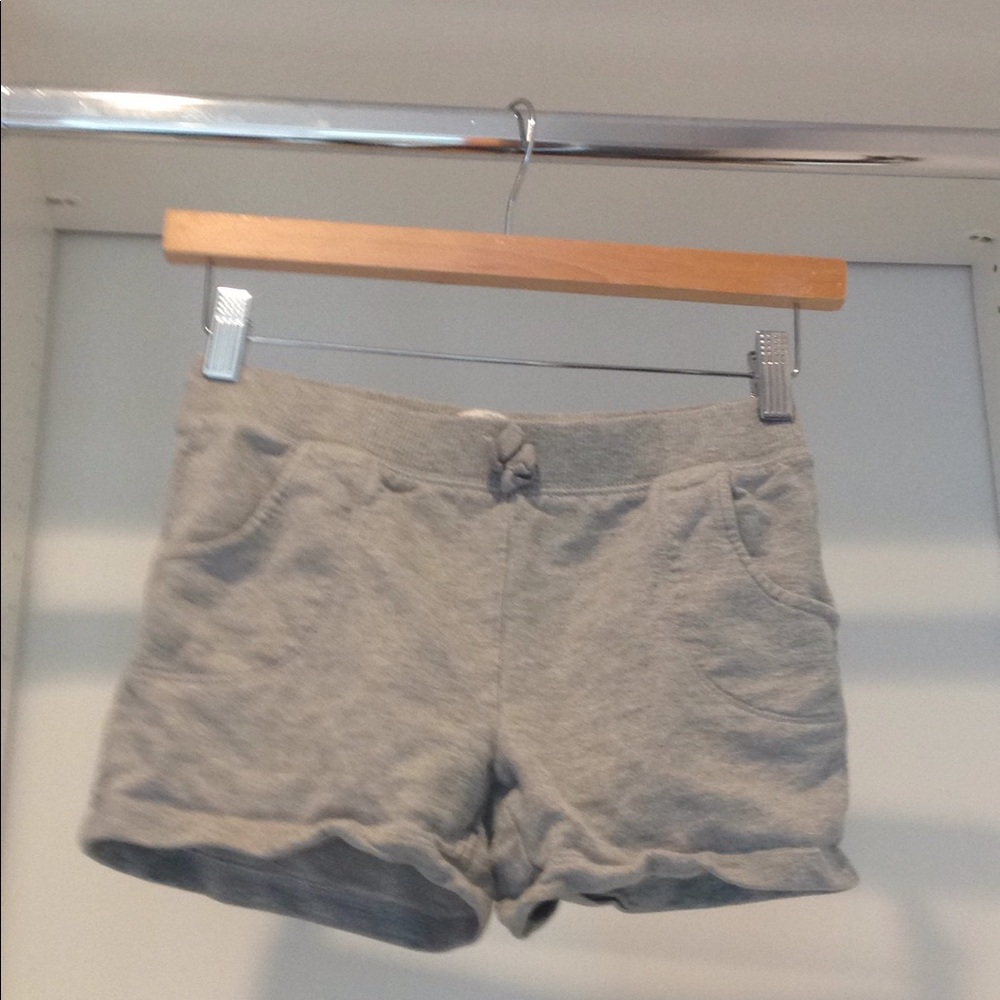Girls Grey Cotton Lounge Shorts